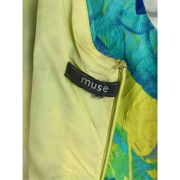 Muse Sleeveless Floral Dress Rainbow Colors Size 12 - Picture 5 of 8